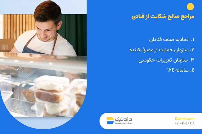 دلایل شکایت از قنادی و شیرینی فروشی